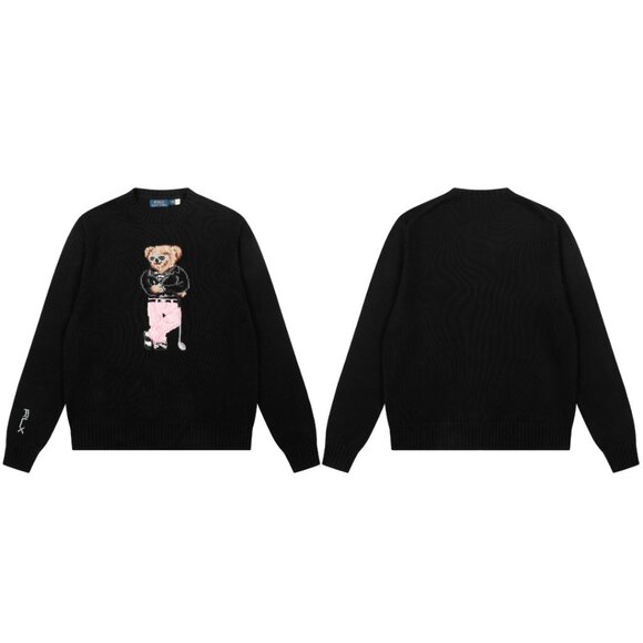 Ralph Lauren Black Bear Golf Series Autumn/Winter Couple's Round Neck Knit Sweat - Picture 1 of 12